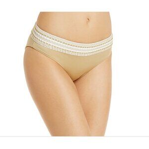Peixoto $68 Smocked Gold Bikini Swim Bottom Size XS